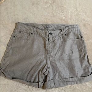 J. Jill Olive-Taupe Women's Roll-Cuff Bermuda Shorts